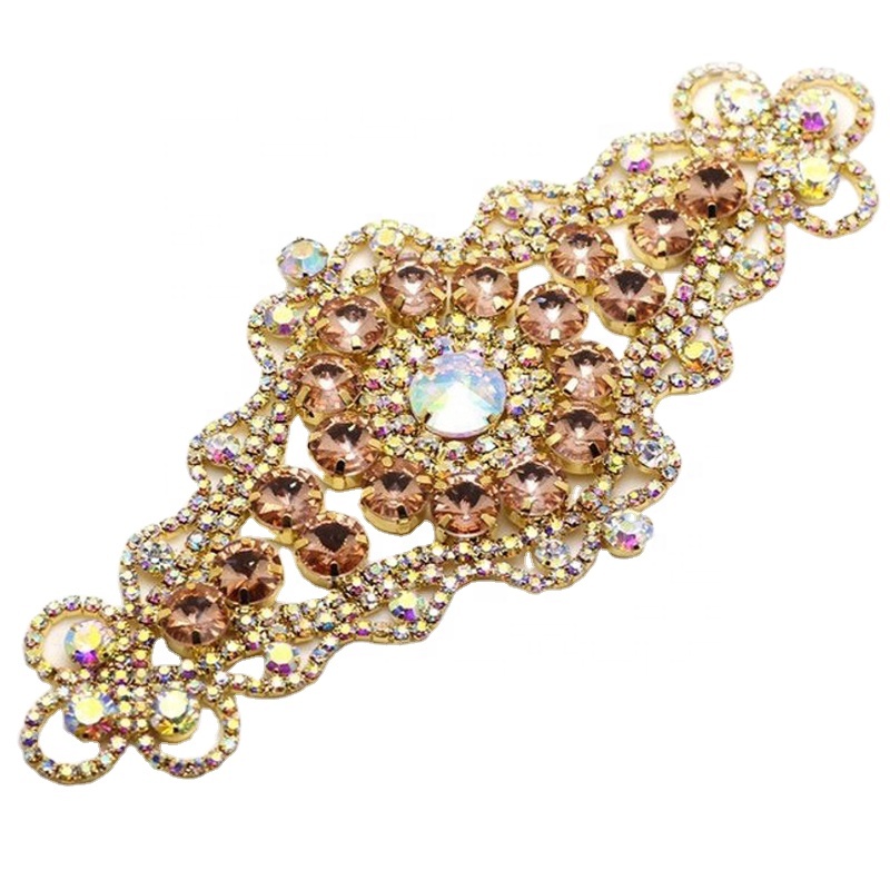Factory Supply Crystal Rhinestone Bikini Connectors For Girl Beach Wear Swimsuit Accessories