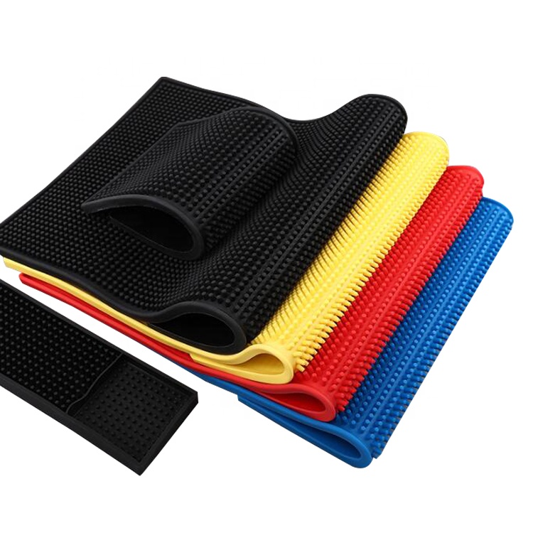 Silicone Bar Cup Protect Pad Runner Drink Mats Rubber Service Spill Bar Mat Custom Logo