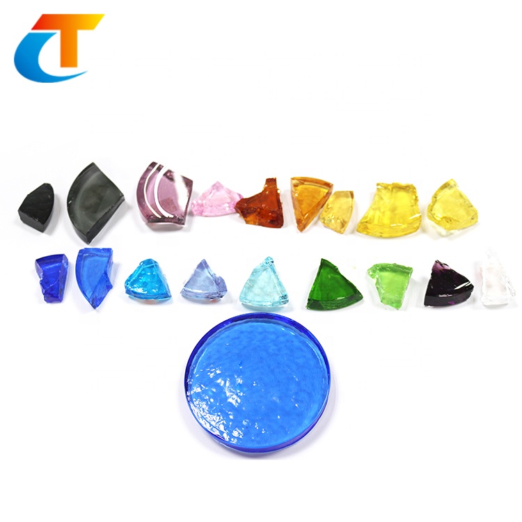 Cast Crystal Glass Block Coloured Glaze Glass for LiuLi