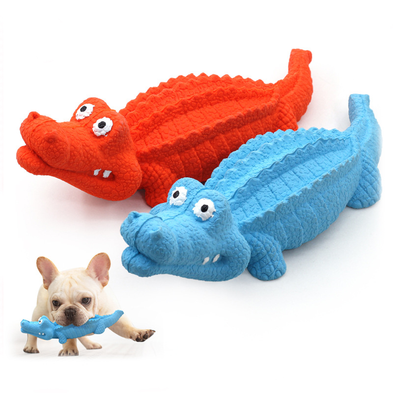 Dog rubber toy Vocal ball Bite resistant Relieve boredom crocodile Suitable dog toy rubber ball