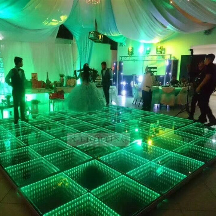 Led stage lights dance flors magnetic portable infinity light piste de dance 3d floor tiles