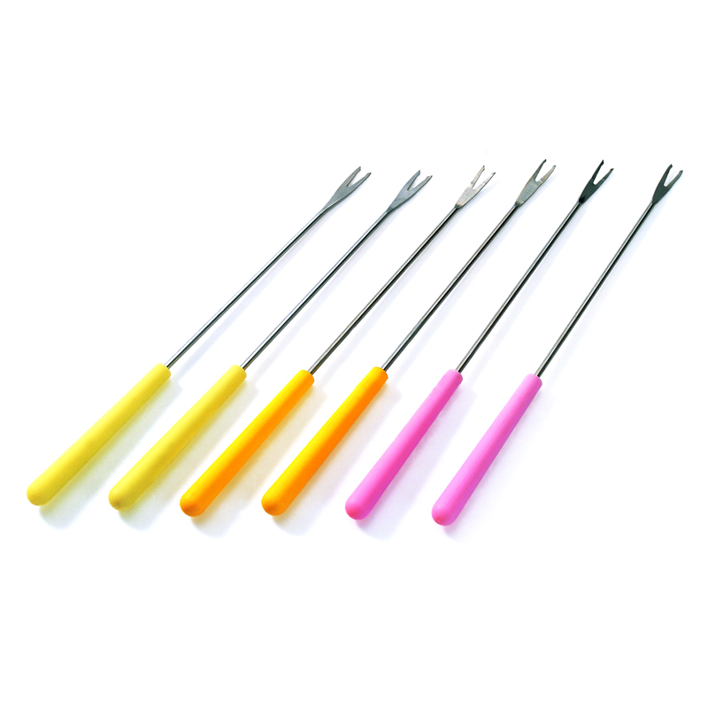 Reusable Stainless Metal Dessert Fruit Cake Eating Mini Forks Set for marshmallow BBQ fruit cake stick Forks set