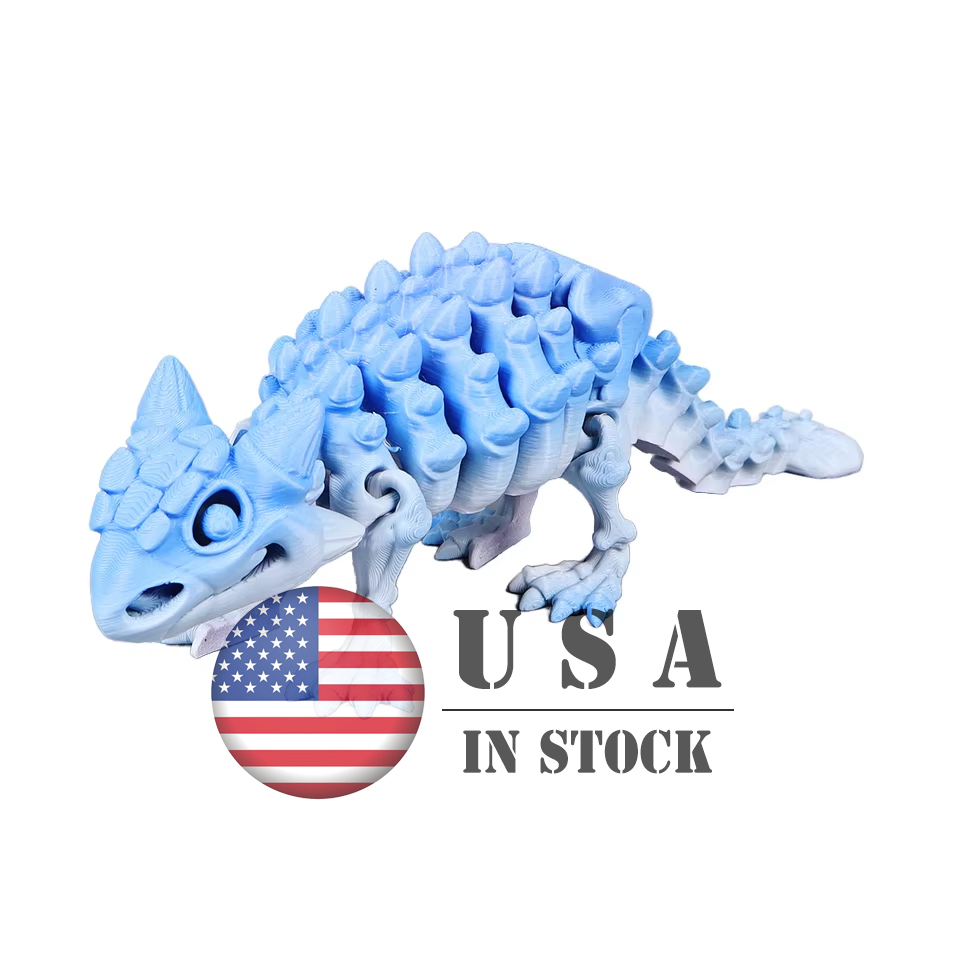 Vashine 3D Flexible Crystal Armor Bone Dragon Joint Moving Action Resin Figure Collectible Toys PLA Friendly Materials