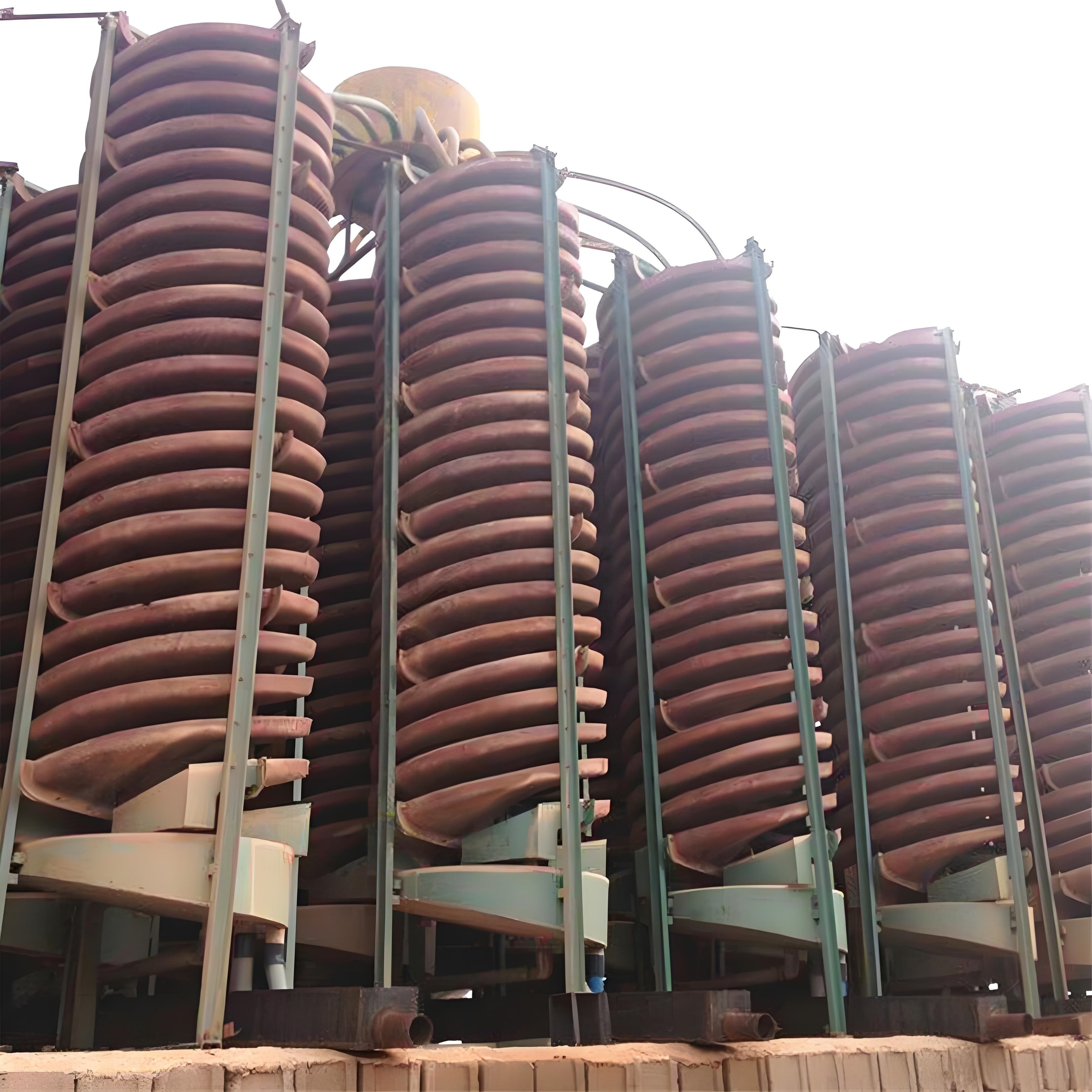 FE LL-2000 Gold Mining Equipment Gravity Spiral Chute Separator Concentrator Chromite Tailing Ore Separating Process Wash Plant