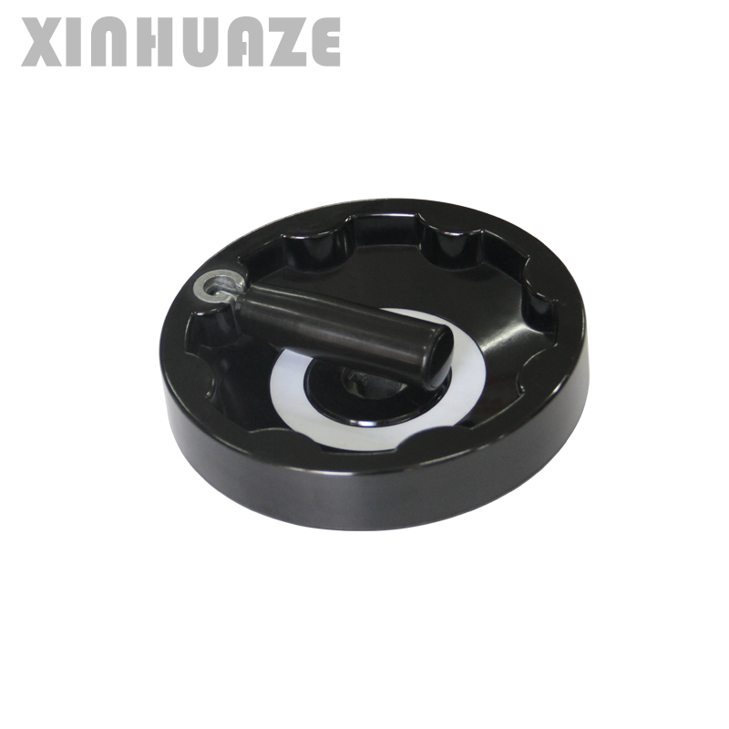 Customizable black bakelite rotary machine hand wheel handle can be folded for a variety of mechanical equipment