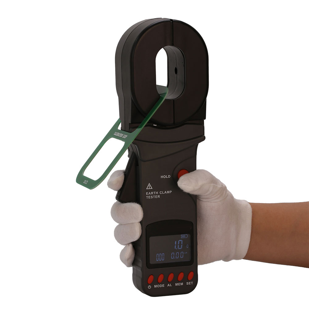 DW210 Digital Clamp On Ground Earth Resistance Tester Meter / Clamp Earth Resistance Tester