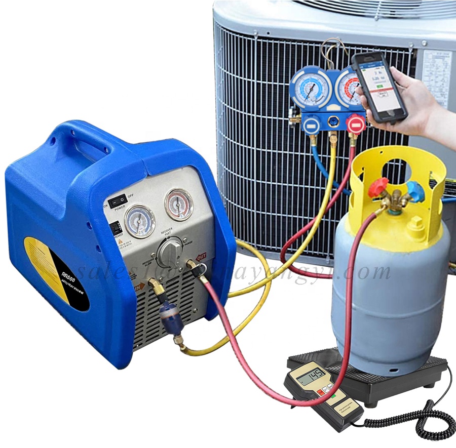 3/4HP бытовая машина для восстановления хладагента A/C/блок, машина для переработки газа автомобильного кондиционера для противовзрывного R32