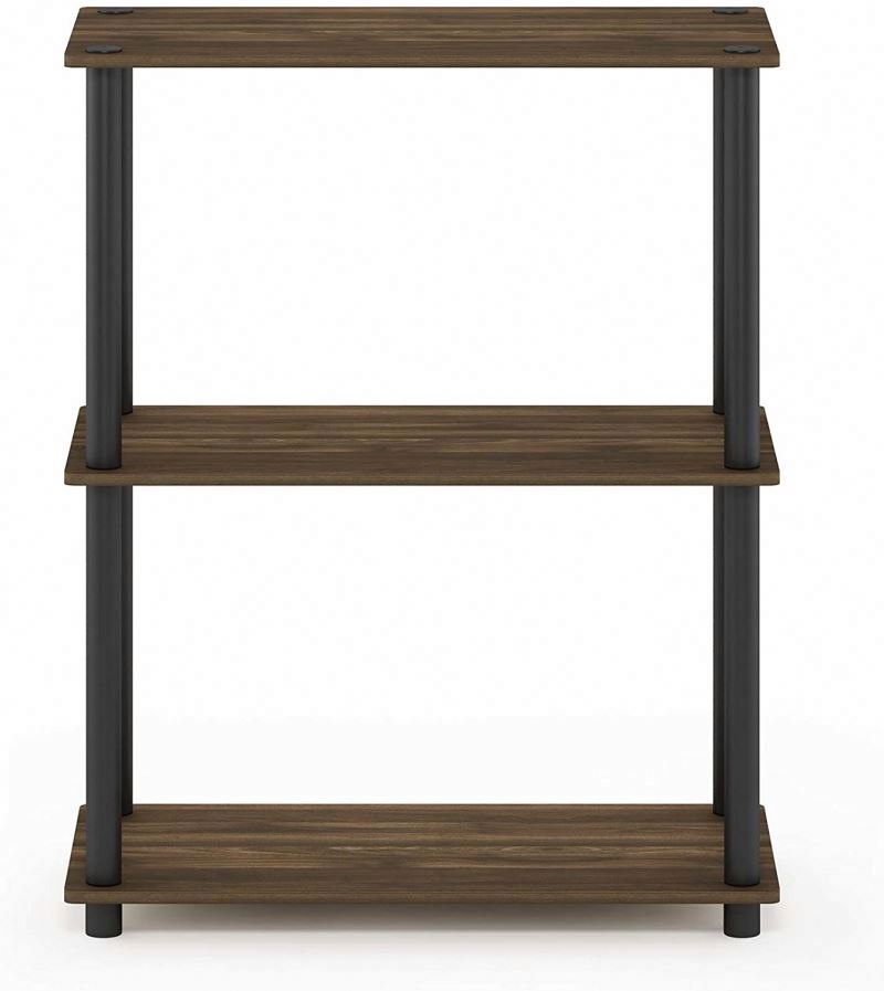 Display Rack 3-Tier Single Walnut/Black