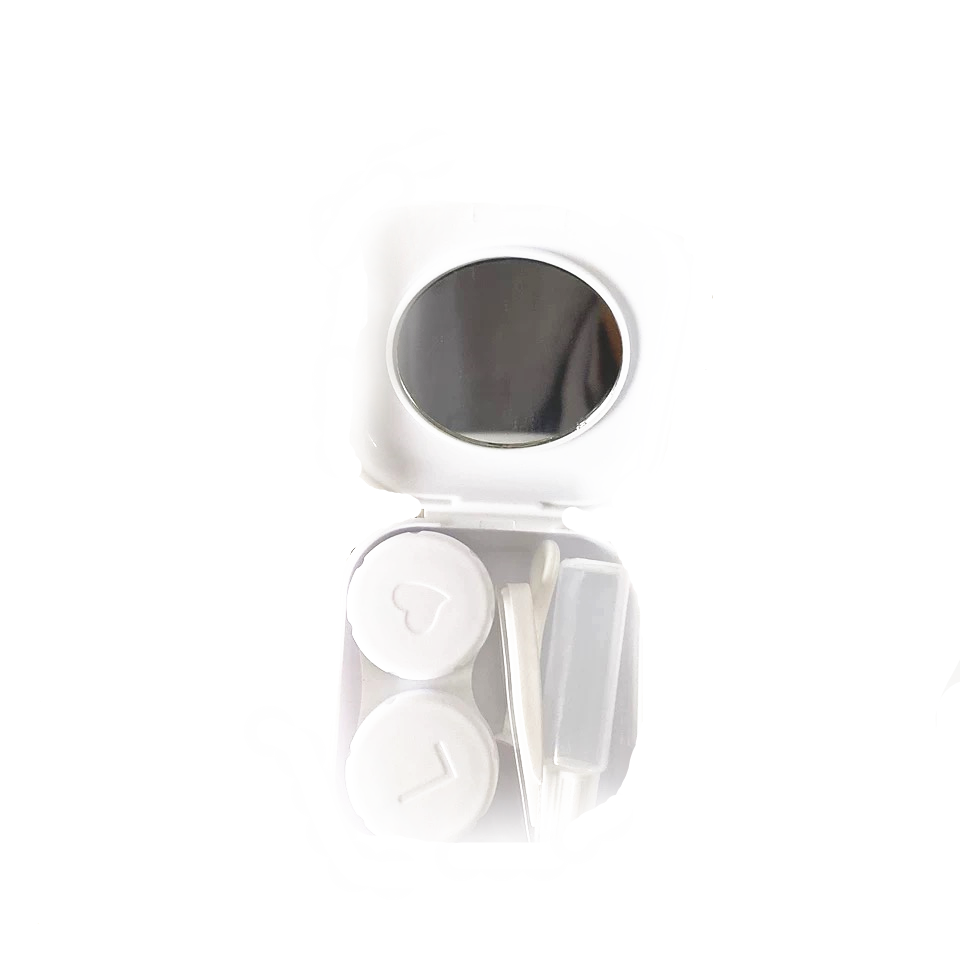 contact lens case wholesale cheap with mirror portable travel contact lens box