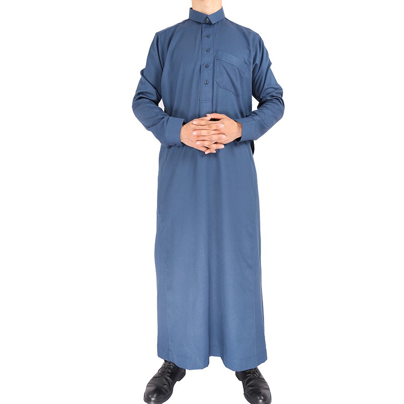 Hot sale Muslim dress Arab man's islamic thobes mens dubai islamic clothing Best Selling Islamic Clothing Men Arabic Thobe