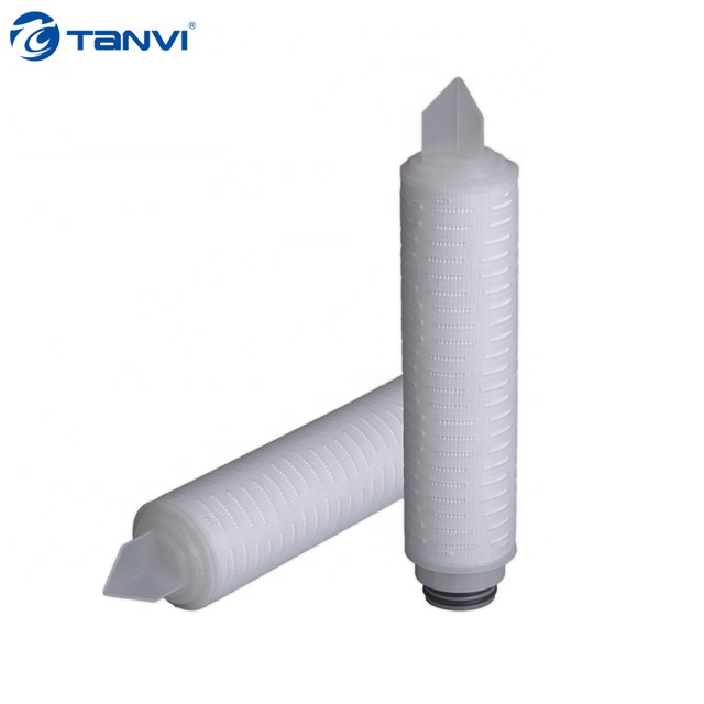 Air filtration 20inch PTFE filter cartridge 0.20 0.45 0.65um filter cartridge air fermentation filtration