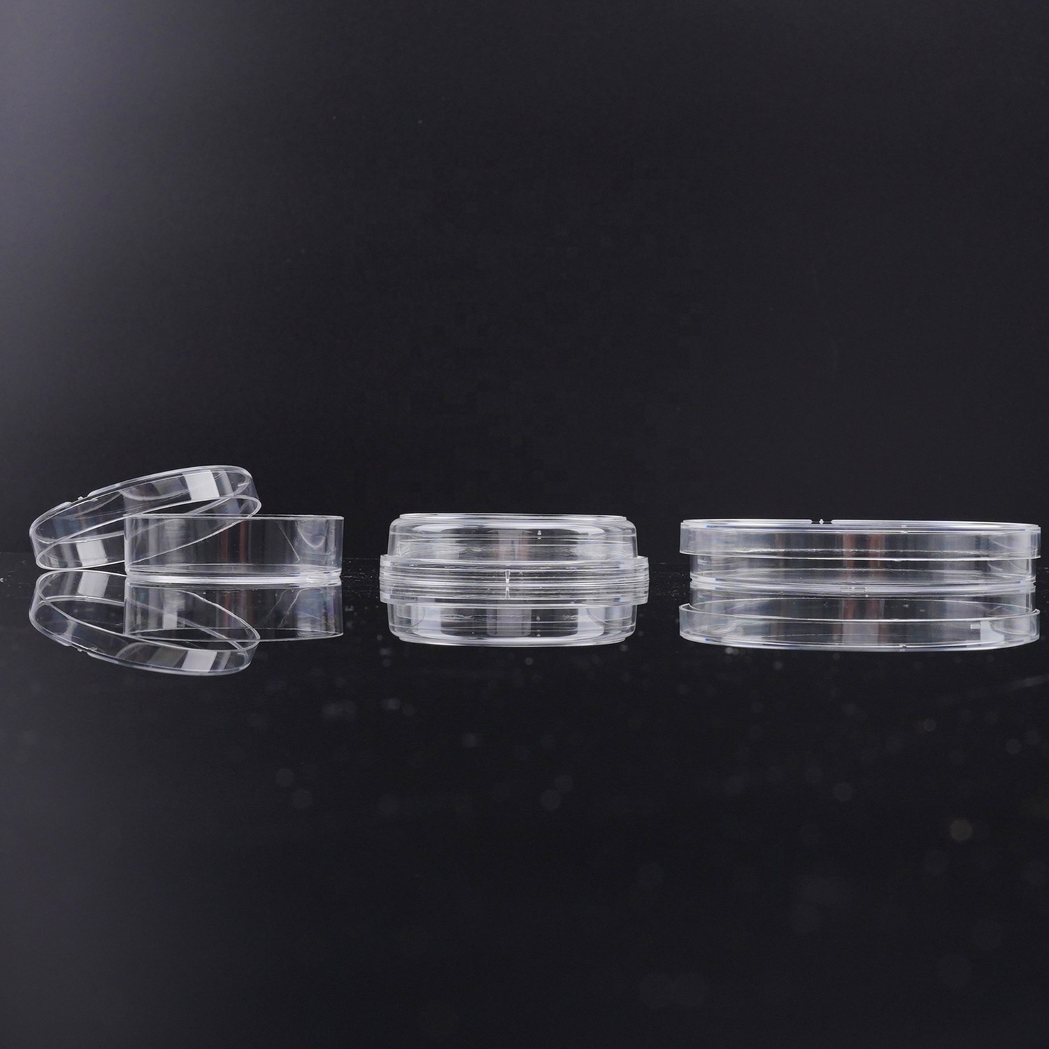 50mm Plastic Disposable Sterile Bacterial Tissue Culture Petri Dish with Lid Lab Accessories