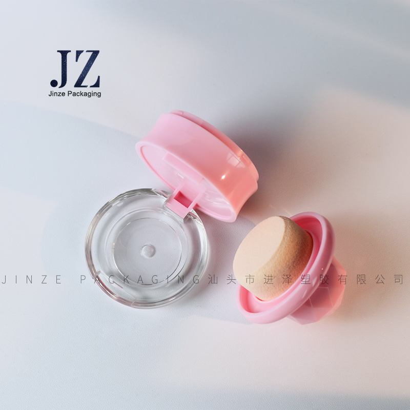 Jinze оптовые продажи BB крем подушки контейнеры милый розовый пресс пудры компактные тональные Чехлы Румяна компактные с губкой
