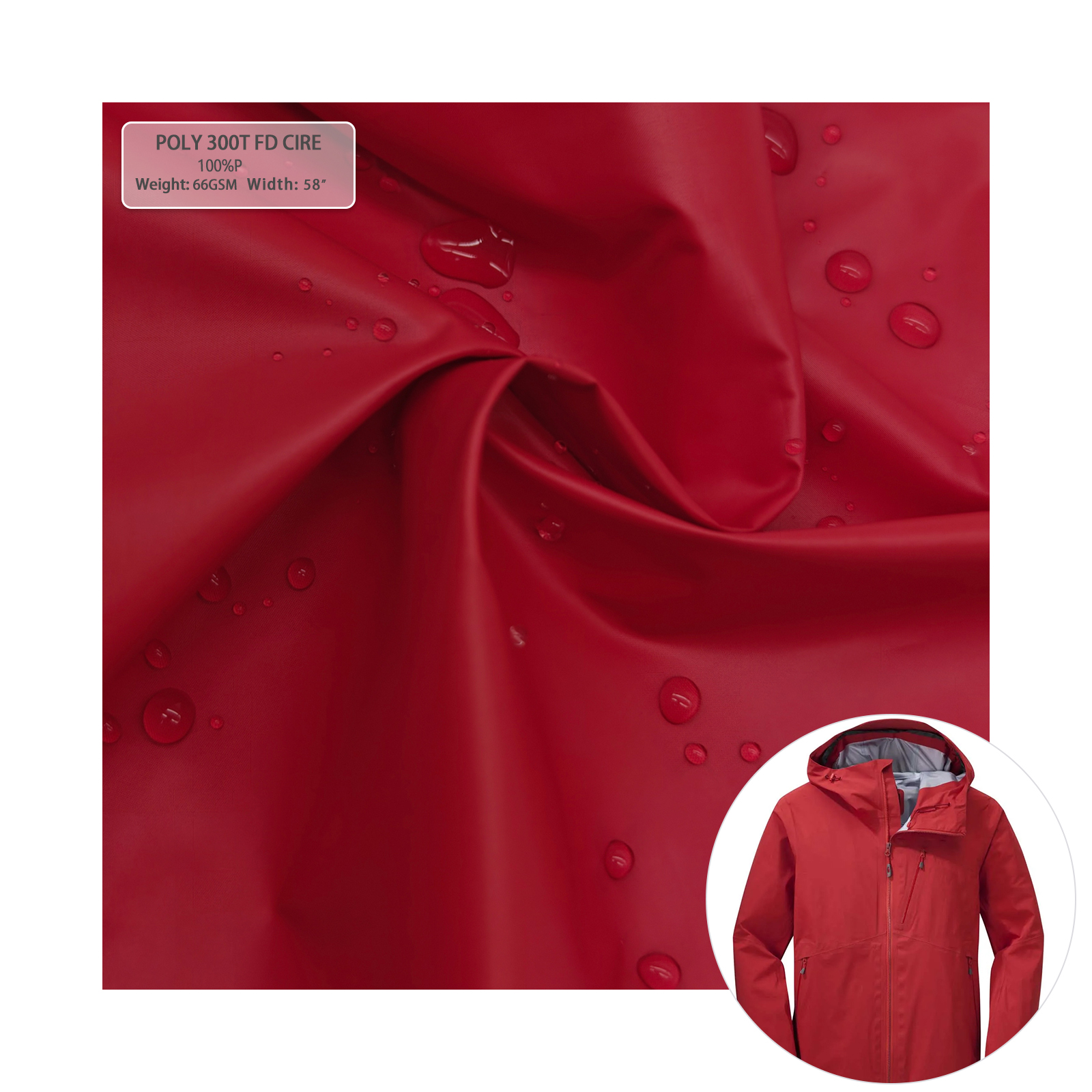 300T tpu pongee Water Resistant Spandex tpu 100% polyester fabric for Outdoor Ski Wear