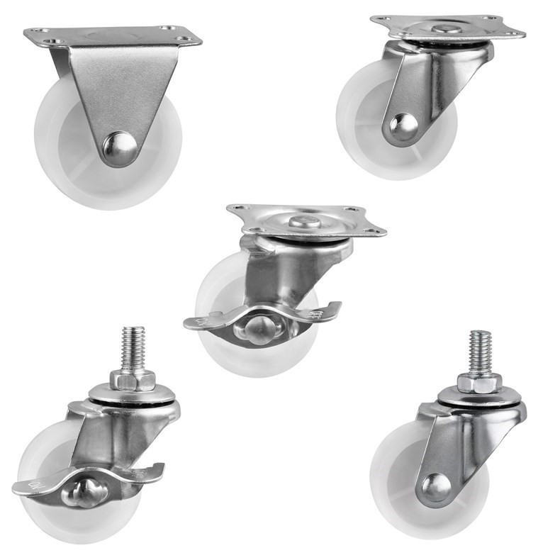Chinese factory produces furniture 2 inch white pp wheels and household appliances caster wheel