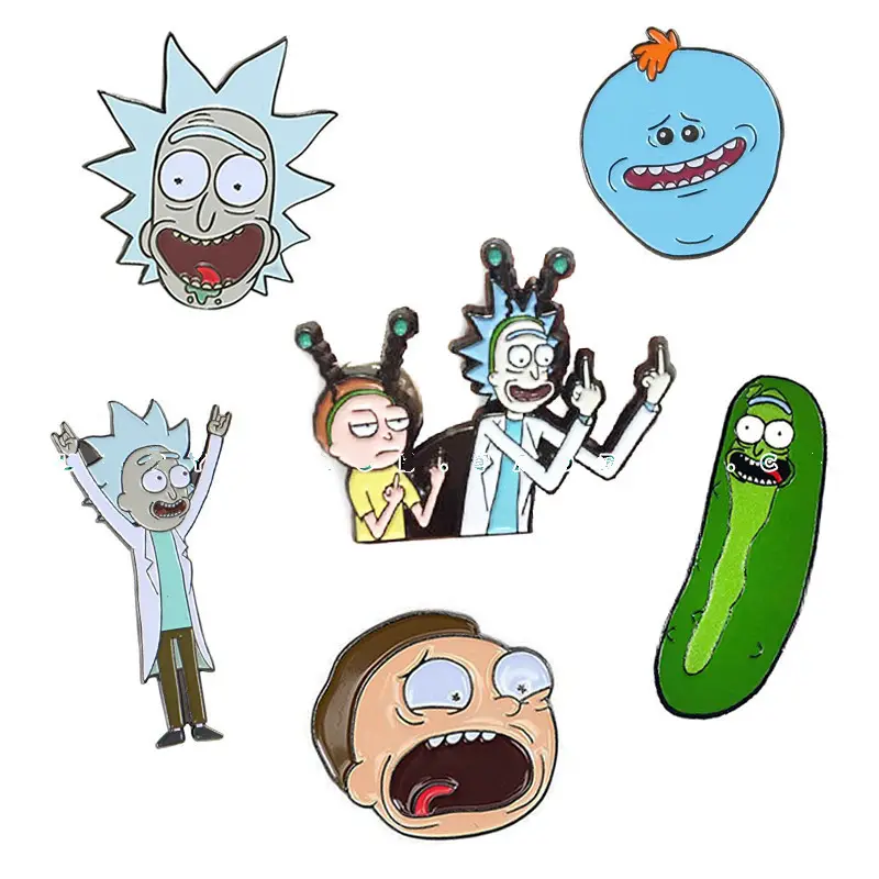 High-quality best selling popular animation Rick and Morty decorative pin badge