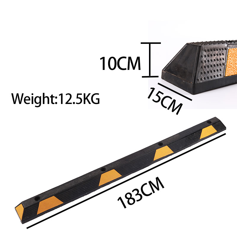 1830*150*100MM Multifunctional Truck Parking Rubber Wheel Parking Stopper