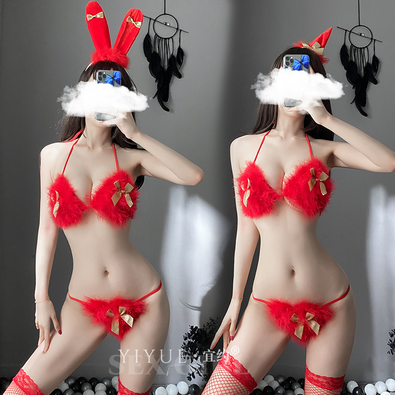 Red Christmas Lingerie Women Sexy Underwear Sets for Home Party