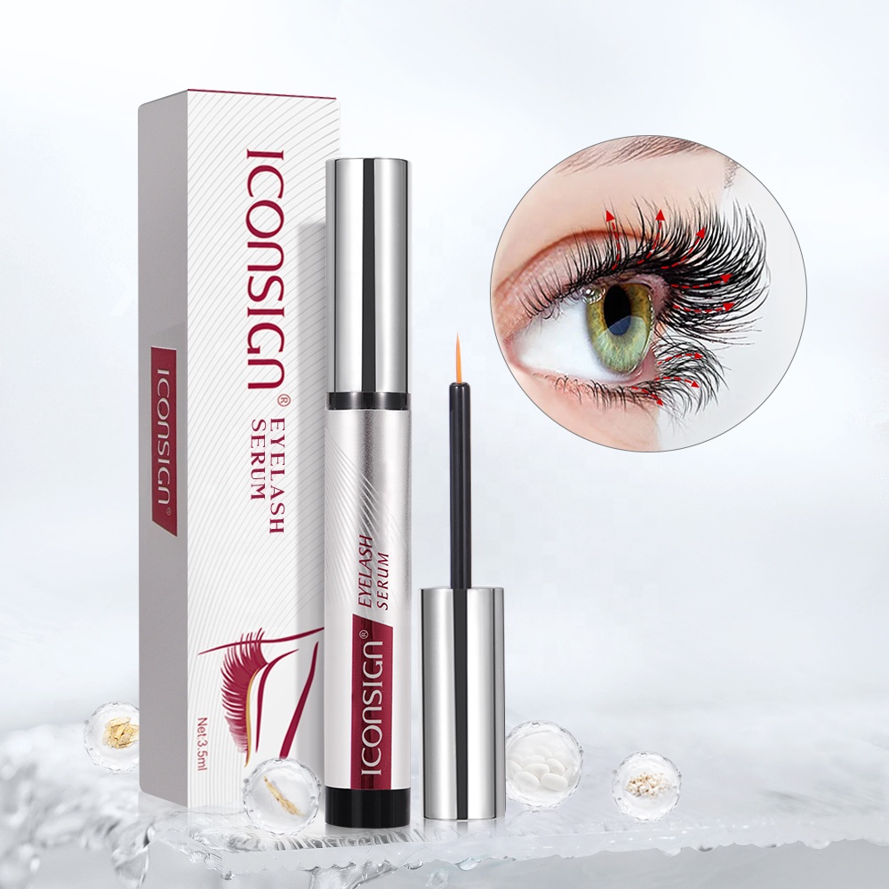 Custom Logo Natural Lash Serum Growth 100% Organic Eye Lash Serum Liquid Herbal Formula Eyelash Growth Treatment