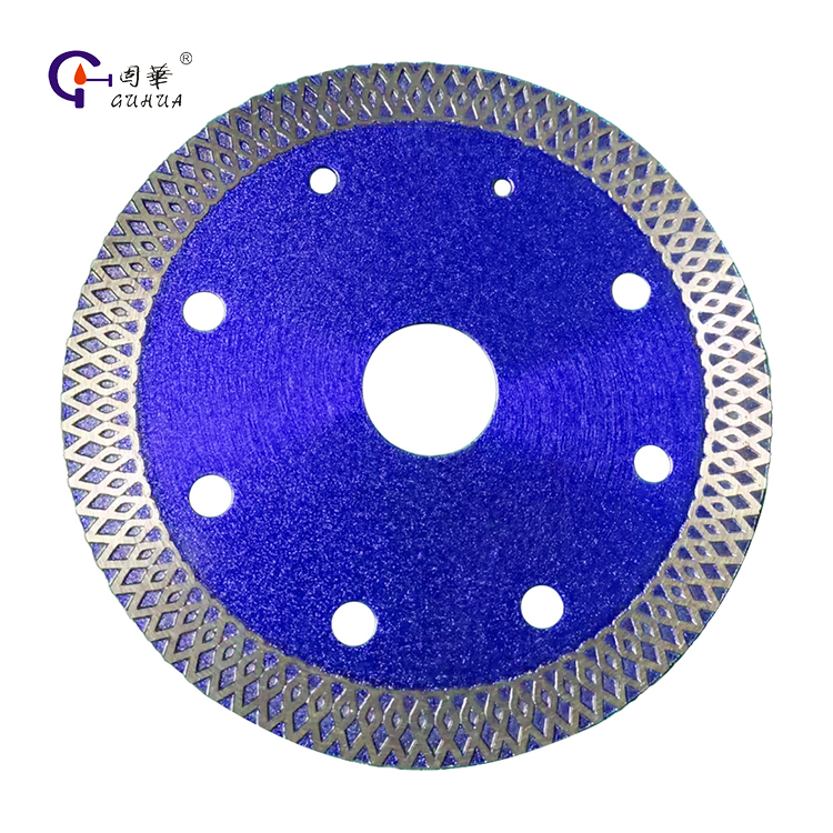 GuHua OEM High-end Quality Diamond Disk 105/115/125/180/230mm Mesh Thin Turbo Cutting Saw Blade For Porcelain Tile Cutting Disc
