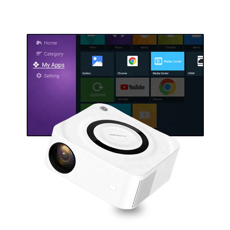 2022 Новый 7500 люмен 350 ANSI 2 Гб 16 Гб двухдиапазонный Wi-Fi Hi-Fi стерео1080p smart android лазерный 4k видеопроектор Y9