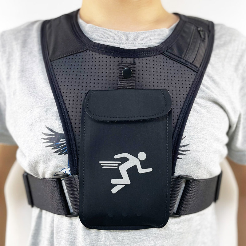 RTS Amazon hot sale running vest phone holder running vest phone reflective with Adjustable Waistband