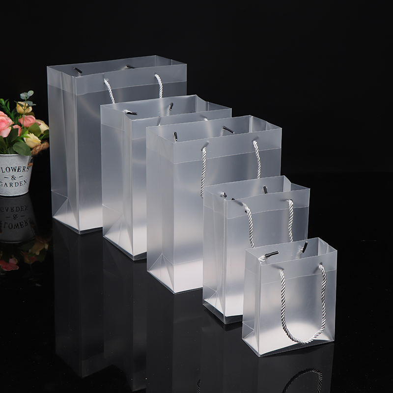 Wholesale Recyclable Waterproof reusable custom clear transparent pvc tote bag with handle