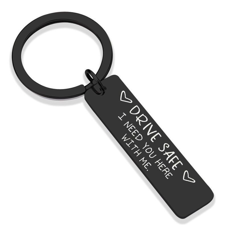 Metal Keychain Drive Safe Keychain I Need You Here with Me Valentines Day Trucker Husband Wife Dad Mum Boyfriend Girlfriend
