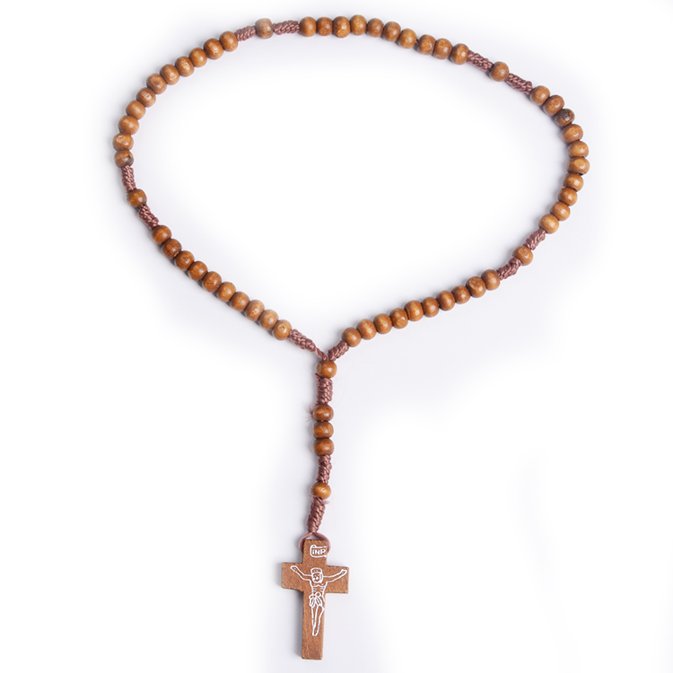 2018 YIWU Wooden Cross Religious Orhodox Prayer Bead Rosary