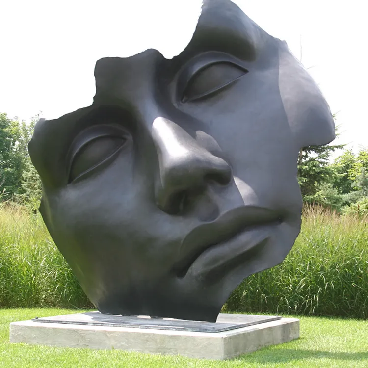 Large Size Bronze Face Metal Art Sculpture