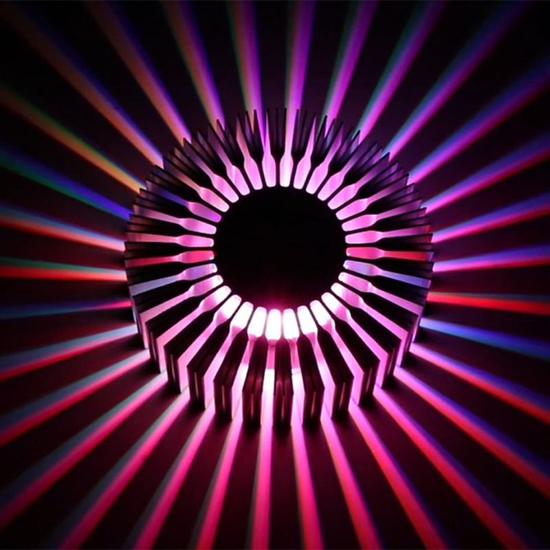 Modern simple hotel mall ceiling corridor villa corridor decorated with RGB sun wall lamp