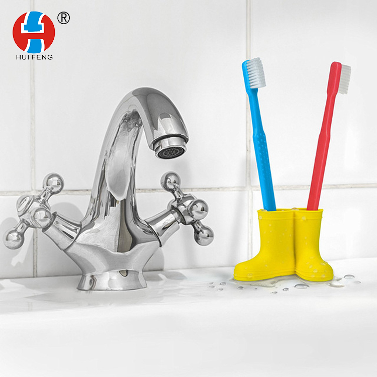 Creative multifunctional cartoon cute silicone rain shoes rain boots toothbrush holder