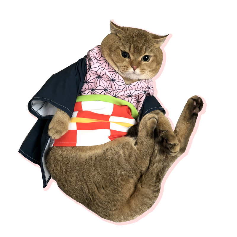 Одежда для животных Kamado Tanjirou Kamado Nezuko Agatsuma Zenitsu Косплей костюмы кошки собака питомец рассекающий демонов плащ