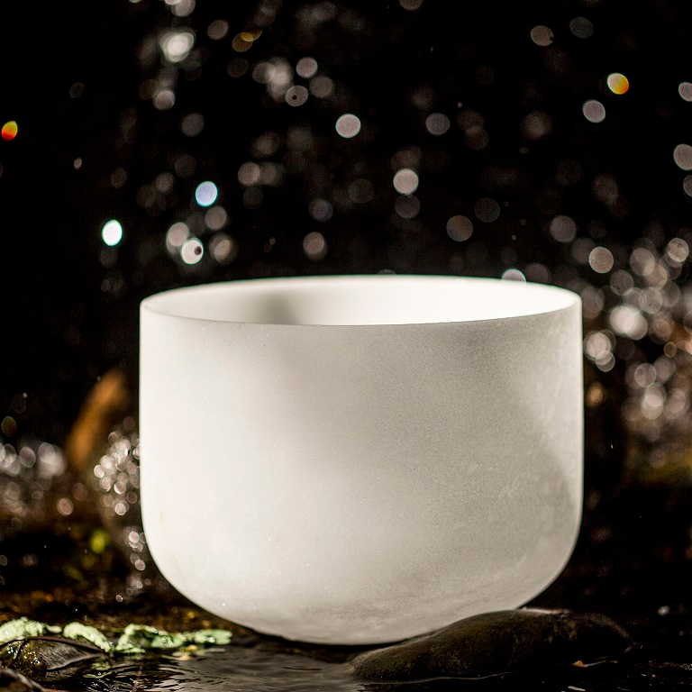 JK Frosted Crystal Quartz Sound Healing Chakra Bowls