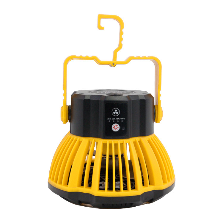Portable LED Fan Light 5200MAH Foldable Hook Camping Ceiling Outdoor Illumination Rechargeable Power Bank Lighting
