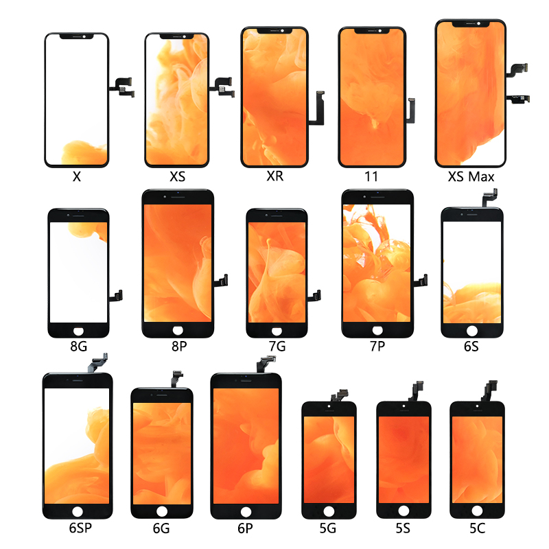 ЖК-дисплей для iphone, сменный Мягкий сенсорный экран, дигитайзер для iPhone lcd 6s 7 8 plus X 11 Pro XS Max, ЖК-дисплей для мобильного телефона