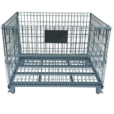 Wholesale chrome collapsable metal pallet mesh box wire cage metal bin storage container