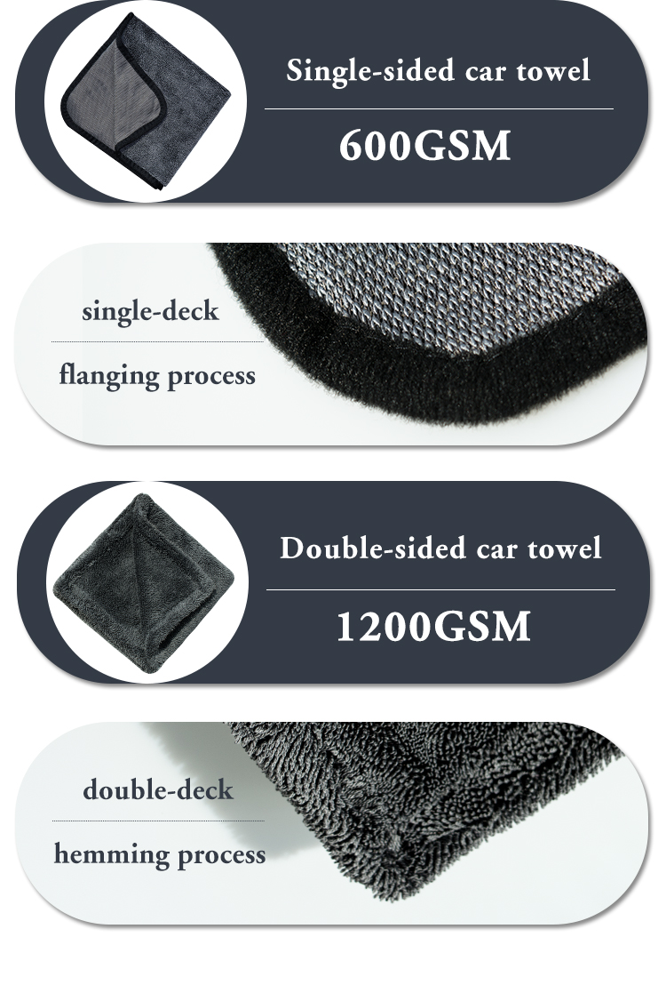 Hot Sale Super Absorbent Car Cleaning Cloth Microfiber Towel Thicken Car Wash Towel