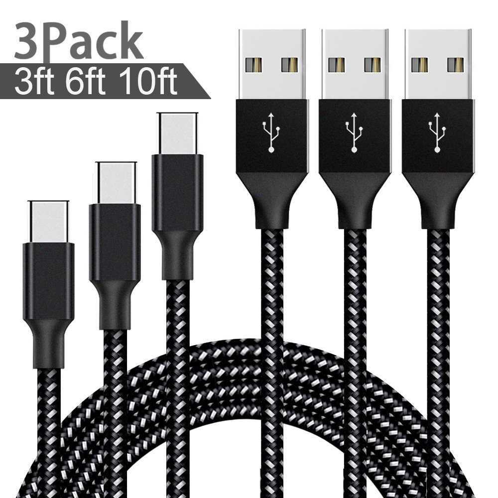 Нейлоновый Плетеный Micro USB кабель 3 м Type C для передачи данных для мобильных телефонов Android смартфонов Быстрая зарядка 10 футов шнур прочное быстрое зарядное устройство