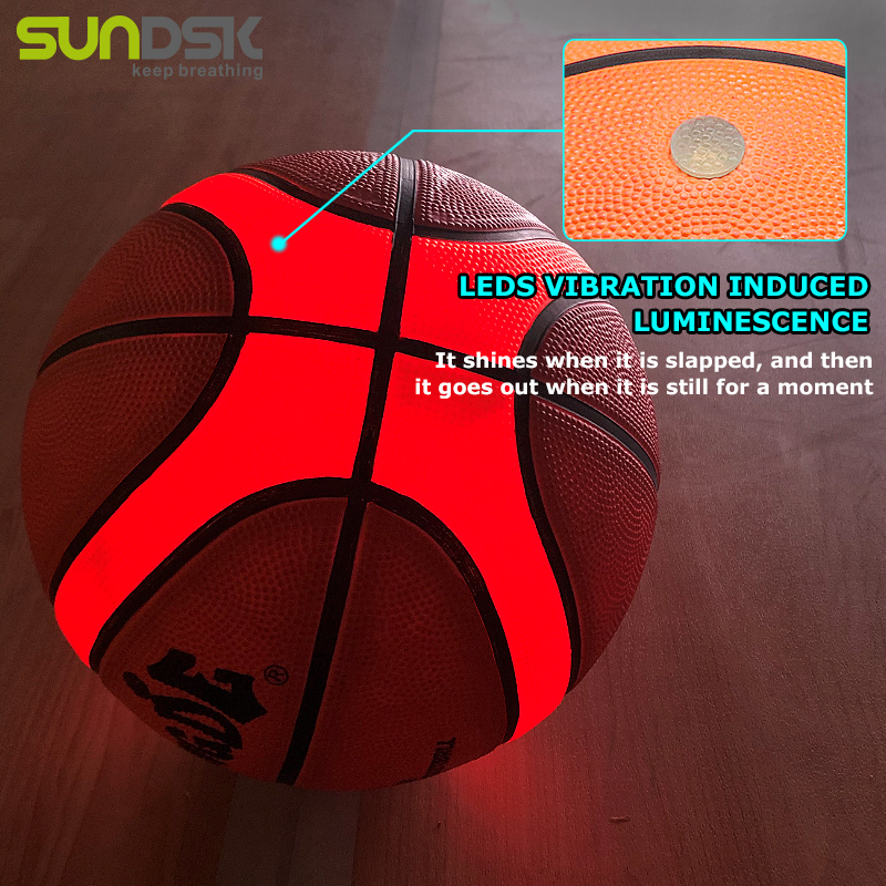 Glow in the dark LED glow ball basketball light up glowing basketball ball