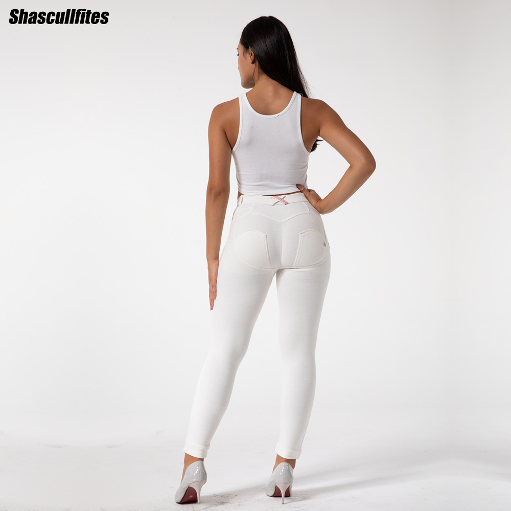 Shascullfites Melody girls high waist white leggings tummy control butt lift leggings manufacturer push up leggings