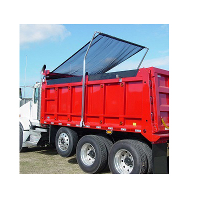 Black Mesh dump truck tarp system