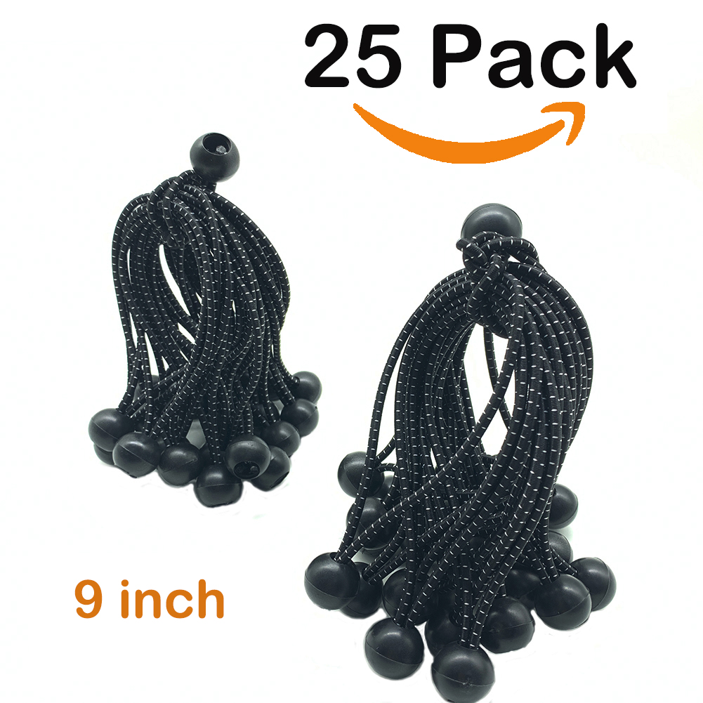 Joyeyou 9 дюйм(ов) 25-Pack мяч банджи шнуры эластичная строка для балдахин, брезент, ремни, палатка, сетка