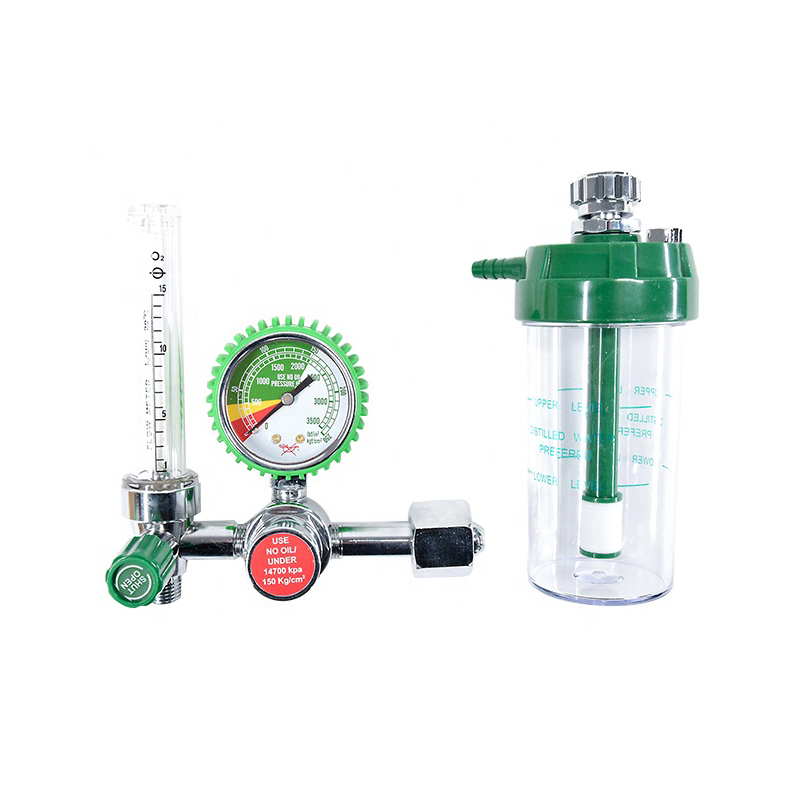 2021 Oxygen Regulator Portable Cylinder Flowmeter Oxygen Humidifier Adaptor Puritian Bennett Connection Oxygen