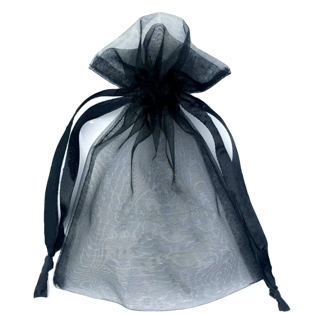 Wholesale Fast Gift Bag In Stock Large Wedding Purple Black Green Red White Blue Packing Packaging Jewelry Organza Bags