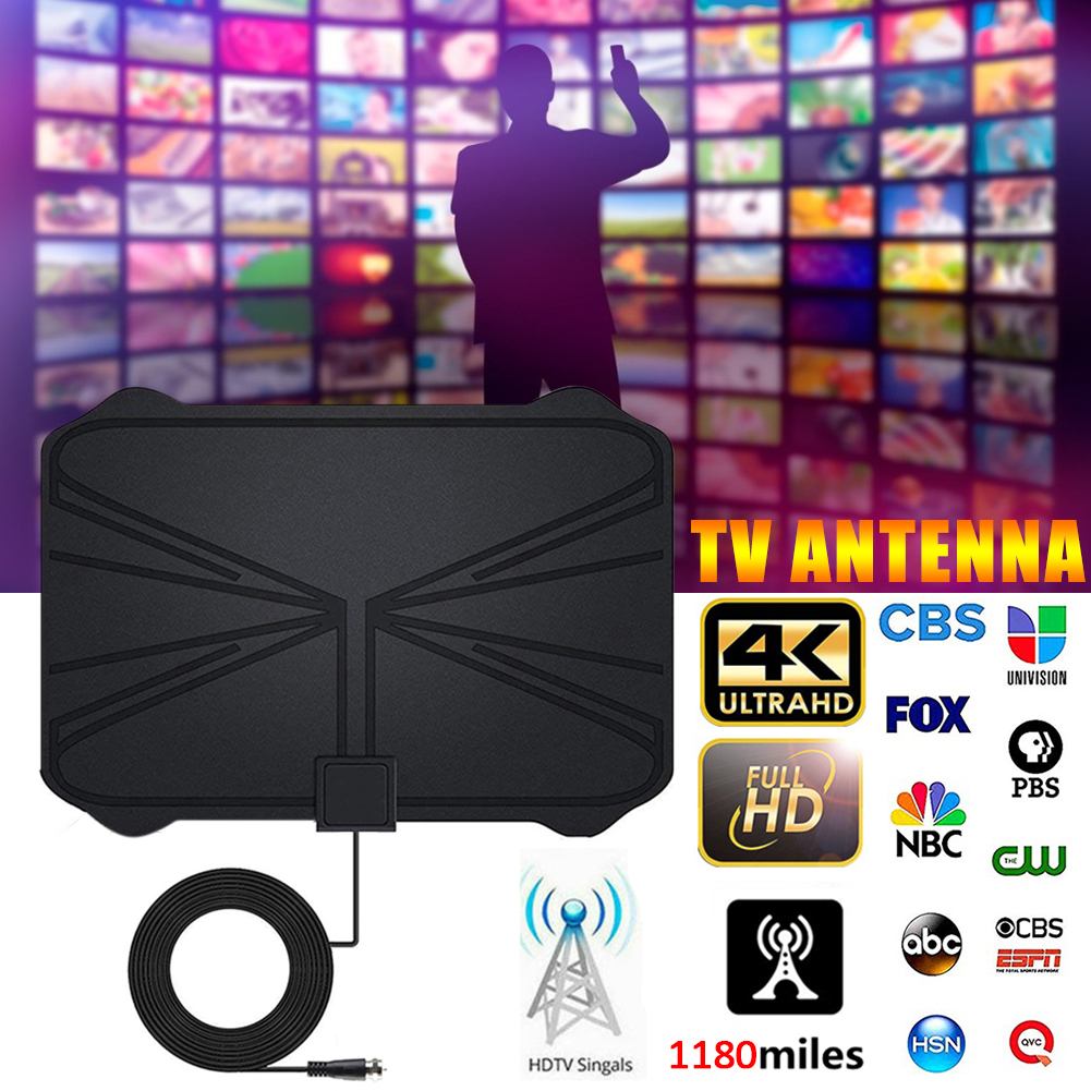 1180 миль 4K цифровой HDTV комнатная ТВ антенна с усилителем сигнала ТВ радиус Surf лиса антенна HD ТВ антенны