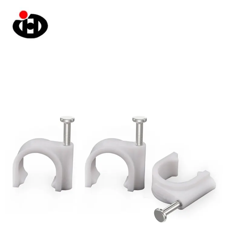 Wholesale Round Steel Nail Line Card Plastic Metal Cable Clip