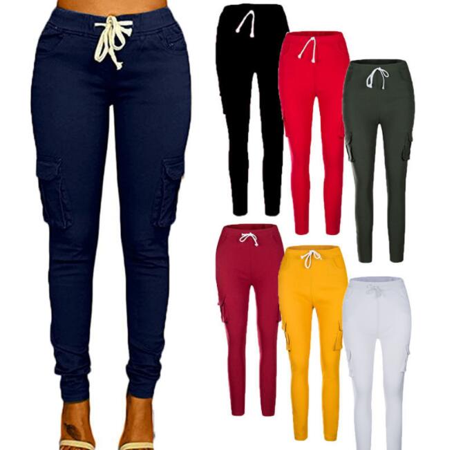 Leggings for Women Wholesale Casual Leggings for Ladies with Pockets Drawstring Elastic Waist
