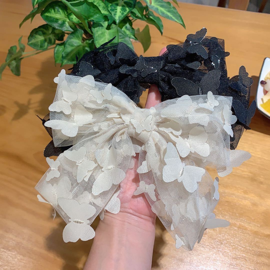 Fashion Korea Solid Pure Butterfly Hair Clip Women Girls Bow Knot Cute Hair Grips Hair Accessories