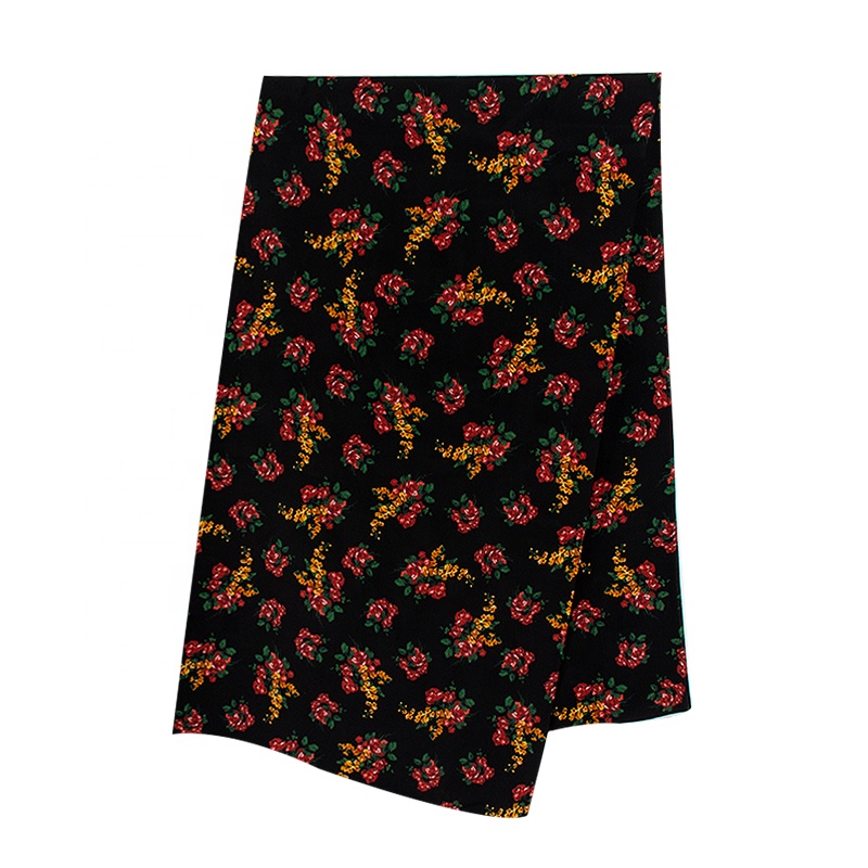 custom new design silk fabric 100% silk crepe de chine fabric 12mm 140cm width digital print crepe fabric for sale